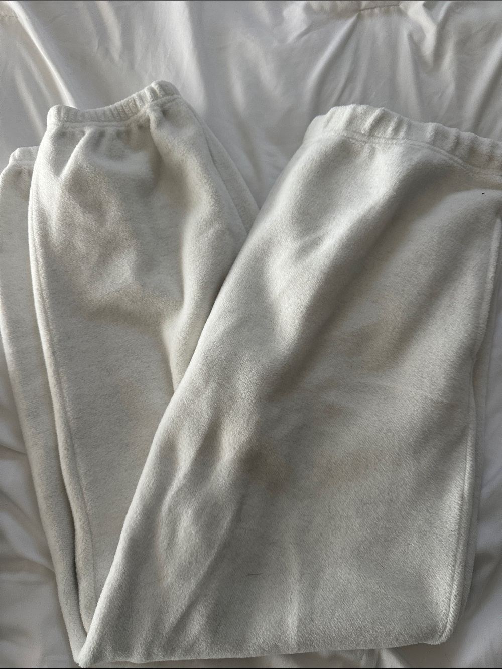 Women’s Cream Fleece Track Pants